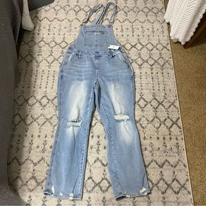 NWT Judy Blue distressed straight fit bib overalls style JB88631 size 2XL